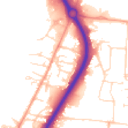 Daytime road noise heatmap for LE4 8FD