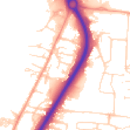 Daytime road noise heatmap for LE4 8FX
