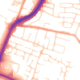 Daytime road noise heatmap for LE4 8HW