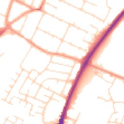 Daytime road noise heatmap for LE4 9BB