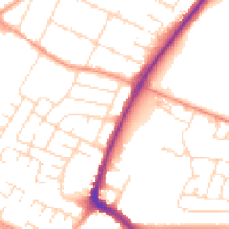 Daytime road noise heatmap for LE4 9BD