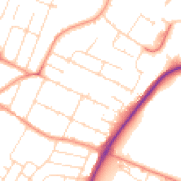 Daytime road noise heatmap for LE4 9FS