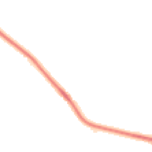 Night-time road noise heatmap for LE6 0FG
