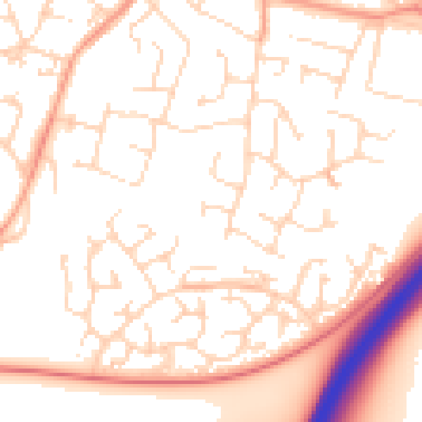 Daytime road noise heatmap for LE6 0GB