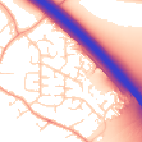 Daytime road noise heatmap for LE6 0GD