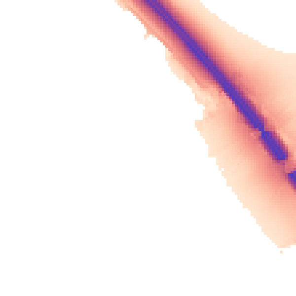 Night-time road noise heatmap for LE6 0HL