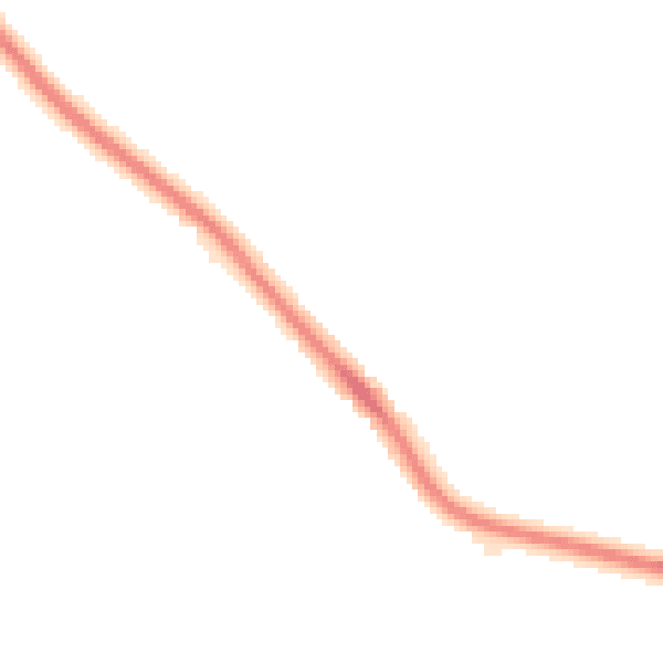 Night-time road noise heatmap for LE6 0HY