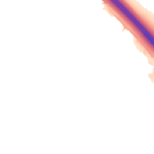 Night-time road noise heatmap for LE6 0NP