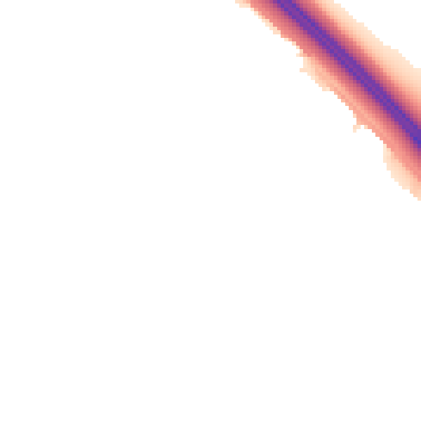 Night-time road noise heatmap for LE6 0NS