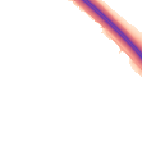 Night-time road noise heatmap for LE6 0NT