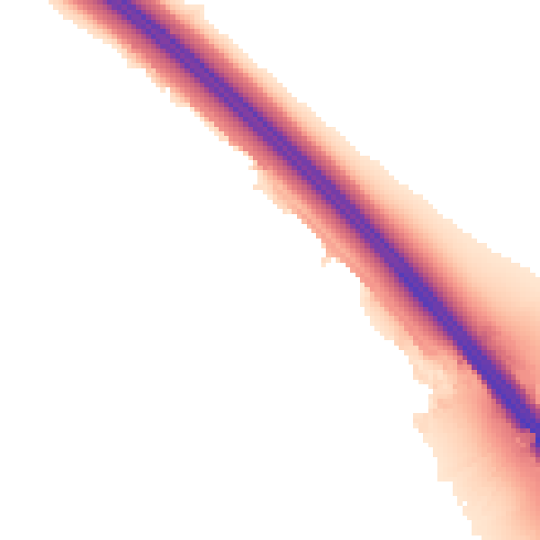 Night-time road noise heatmap for LE6 0QG