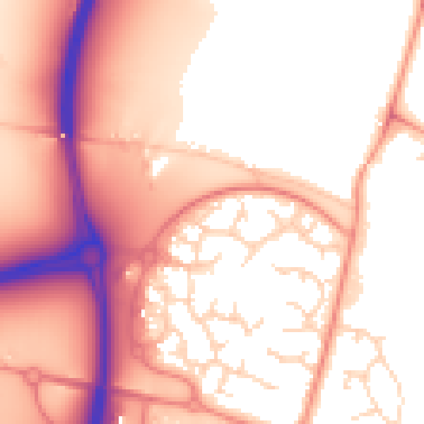 Daytime road noise heatmap for LE7 1XA