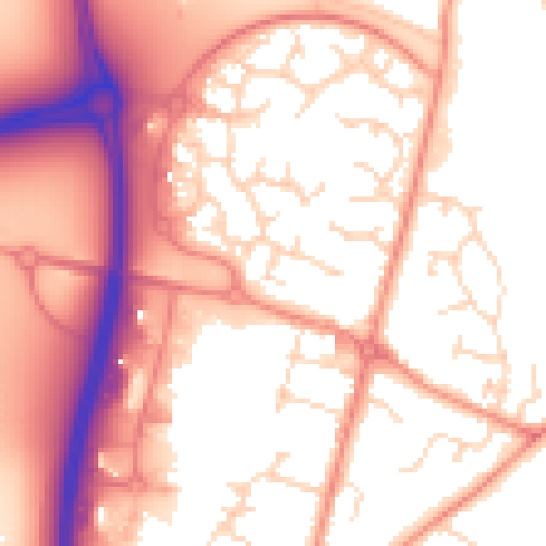 Daytime road noise heatmap for LE7 1YL