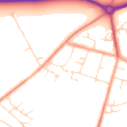 Daytime road noise heatmap for LE7 3FL