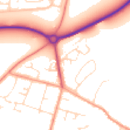 Daytime road noise heatmap for LE7 3TW