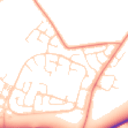 Daytime road noise heatmap for LE7 3XU