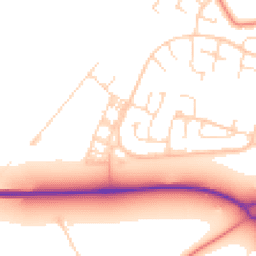 Daytime road noise heatmap for LE7 3ZA