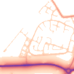 Daytime road noise heatmap for LE7 3ZB