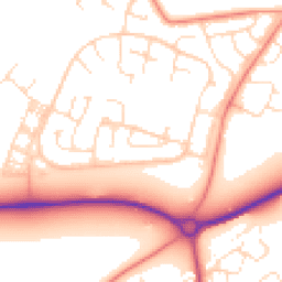 Daytime road noise heatmap for LE7 3ZJ