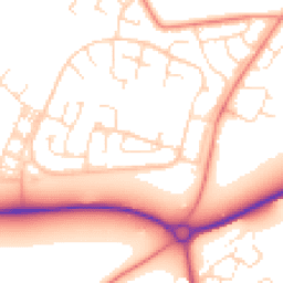 Daytime road noise heatmap for LE7 3ZQ