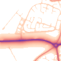 Daytime road noise heatmap for LE7 3ZT