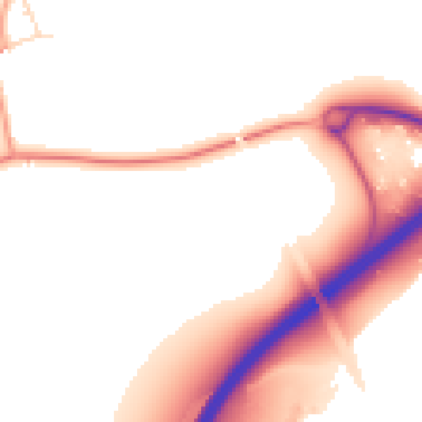 Daytime road noise heatmap for LE7 4UZ
