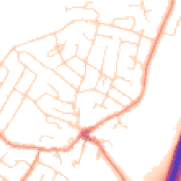 Daytime road noise heatmap for LE7 7DZ