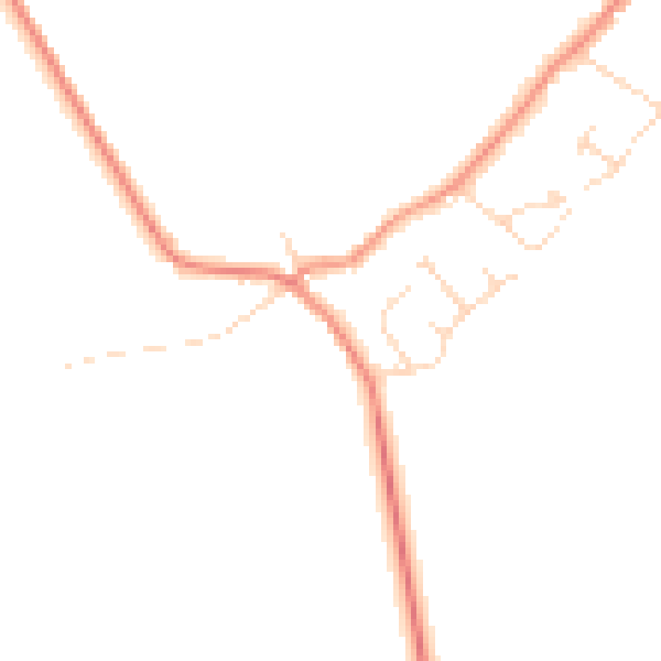 Daytime road noise heatmap for LE7 7GE
