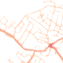 Daytime road noise heatmap for LE7 7GY