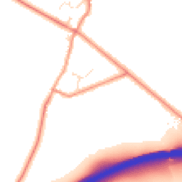 Daytime road noise heatmap for LE7 7JQ