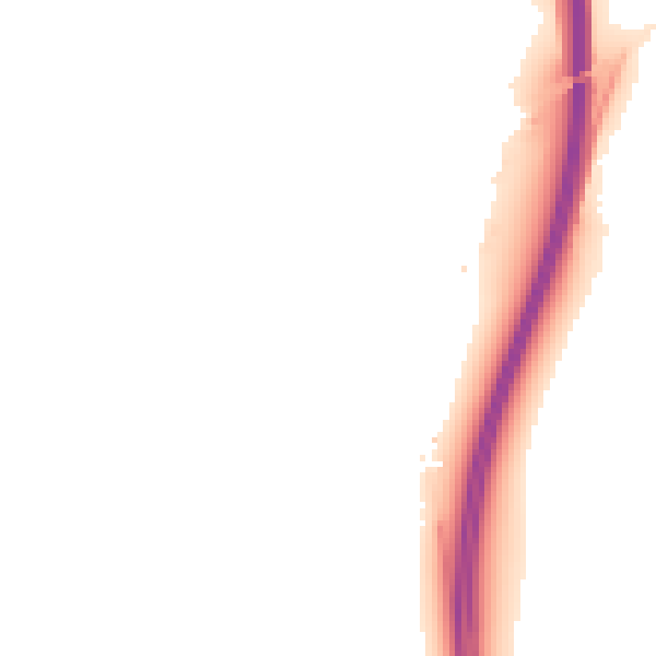 Night-time road noise heatmap for LE7 7SY