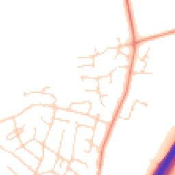 Daytime road noise heatmap for LE7 7TL