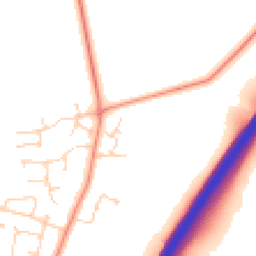Daytime road noise heatmap for LE7 7UF