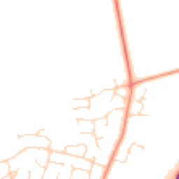 Daytime road noise heatmap for LE7 7UX