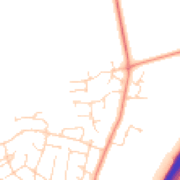 Daytime road noise heatmap for LE7 7UY