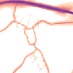 Daytime road noise heatmap for LE7 9AB