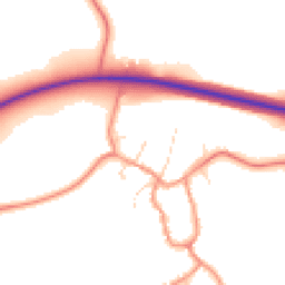 Daytime road noise heatmap for LE7 9AU
