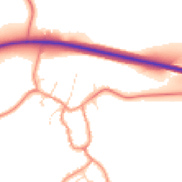 Daytime road noise heatmap for LE7 9FB