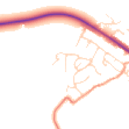 Daytime road noise heatmap for LE7 9LW