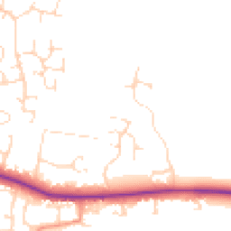 Daytime road noise heatmap for LE7 9NE