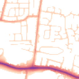 Daytime road noise heatmap for LE7 9QG