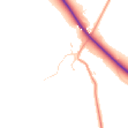 Daytime road noise heatmap for LE7 9WD