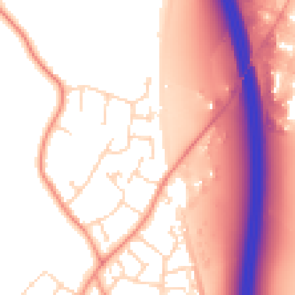 Daytime road noise heatmap for LE9 1TN