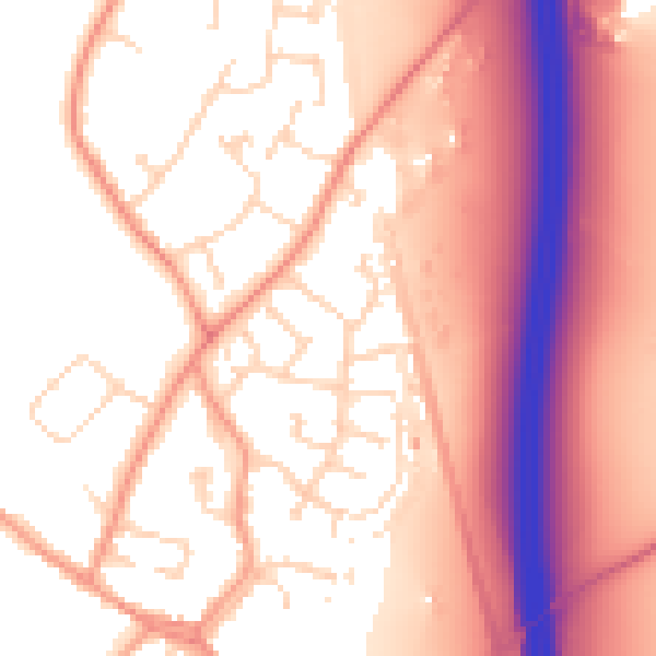 Daytime road noise heatmap for LE9 1UR