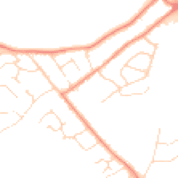 Daytime road noise heatmap for LE9 2AZ
