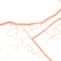 Daytime road noise heatmap for LE9 2BS