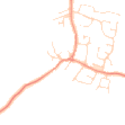 Daytime road noise heatmap for LE9 3AU