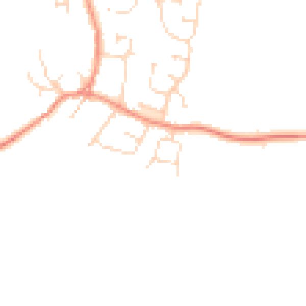 Daytime road noise heatmap for LE9 3BT
