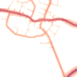 Daytime road noise heatmap for LE9 4FE