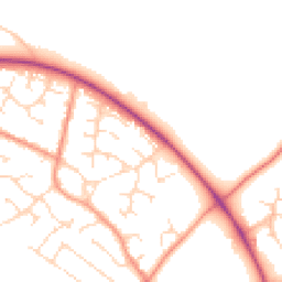 Daytime road noise heatmap for LE9 6RR